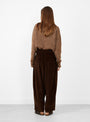 Corduroy Baggy Pants Brown from Cordera at Couverture & The Garbstore
model back