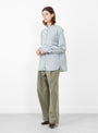 Formentera Shirt Sky Blue and Black from Soeur at Couverture & the Garbstore
model side