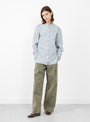 Formentera Shirt Sky Blue and Black from Soeur at Couverture & the Garbstore
model front
