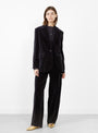 The Sevres Velvet Jacket from Soeur arrives in Anthracite at Couverture & The Garbstore
model front 