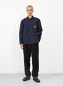 The Canvas Chore Shirt from Service Works in Dark Navy at Couverture & The Garbstore
model front 