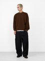 The Waffle Longsleeve in Cacao from Gander at Couverture & The Garbstore
model front 