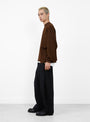 The Waffle Longsleeve in Cacao from Gander at Couverture & The Garbstore
model side 