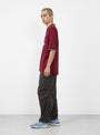 The Dreamcast Game Shirt from Sedan All-Purpose in Burgundy and Blue at Couverture & The Garbstore
model side 