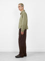 The Vintage Washed Cotton Duck Jacket from Sedan All-Purpose in Khaki at Couverture & The Garbstore
model side 