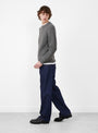 The Signature Crewneck from BATONER arrives in Melange Grey at Couverture & The Garbstore
model side