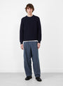 The Signature Crewneck Navy from BATONER at Couverture & The Garbstore
model front