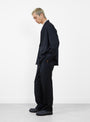 Take Easy Jacket in Navy by Kaptain Sunshine at Couverture and The Garbstore 
model side