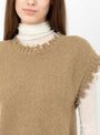 Fray Shell Knit Tobacco by Lauren Manoogian at Couverture & The Garbstore 
model detail