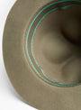Packable Travel Wool Mountain Hat Khaki Grey by Sublimeroe at Couverture & The Garbstore Detail