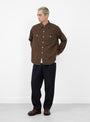 The St. Louis Shirt from Post O'Alls in Orange Block Plaid Flannel at Couverture & The Garbstore
model front 