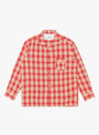 The Fever Shirt arrives from Post O'Alls in Red Ombre Plaid Flannel at Couverture & The Garbstore
front 