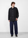 The M41 Denim Coverall Jacket arrives from CIOTA in Medium Black at Couverture & The Garbstore
model front 