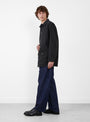 The M41 Denim Coverall Jacket arrives from CIOTA in Medium Black at Couverture & The Garbstore
model side 