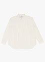 Organic Mugwasher Stripe Shirt Ecru by TDR at Couverture & The Garbstore Front