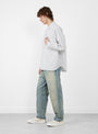 Organic Mugwasher Stripe Shirt Grey by TDR at Couverture & The Garbstore model side