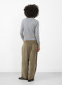 The 12G Wool Crew Neck Fly Goose Sweater from Kapital at Couverture & The Garbstore
model back