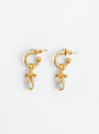 The Daphne and Apollo Hoops Gold with Pearl at Couverture & The Garbstore
front 