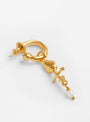 The Diamond Arrow Hoops Cubic Zirconia and Pearl at Couverture & The Garbstore
back