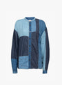 The Cotton Linen Patchwork Band Collar KATMANDU Shirt from Kapital at Couverture & The Garbstore
front