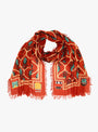 Rayon DISCO Arabesque Stole Scarf Brown at Couverture & The Garbstore
front 