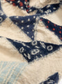 Fulling Wool HAPPY INDIGO RAG Scarf Ecru from Kapital at Couverture & The Garbstore
back