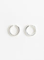 The XL Wide Oblique Hoops from Annika Inez arrive in Silver at Couverture & The Garbstore
front 