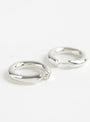 The XL Wide Oblique Hoops from Annika Inez arrive in Silver at Couverture & The Garbstore
back