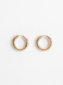 XL Wide Oblique Hoops Gold from Annika Inez at Couverture & The Garbstore
front 