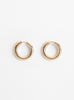 XL Wide Oblique Hoops Gold from Annika Inez at Couverture & The Garbstore
front 