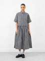 Parklife Dress Multi from YMC at Couverture & The Garbstore model front 