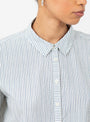 Marianne Long Sleeve Shirt Natural and Navy at Couverture & The Garbstore
model collar 