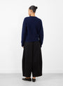 Jets Crew Neck Knit Navy from YMC at Couverture & The Garbstore
model back