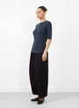 Charlotte Short Sleeve Top Navy at Couverture & The Garbstore
side 