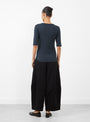 Charlotte Short Sleeve Top Navy at Couverture & The Garbstore
 back