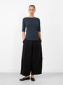 Charlotte Short Sleeve Top Navy at Couverture & The Garbstore
model front