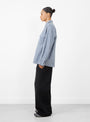 The Wray Shirt from YMC arrives in Navy and Natural at Couverture & The Garbstore
model side 
