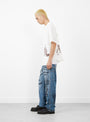 The All Over Print Painters Pant from One of These Days comes in Denim at Couverture & The Garbstore
model side