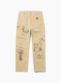 The All Over Print Painters Pant from One of These Days comes in Tan at Couverture & The Garbstore
back