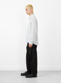 Curtis Shirt Navy Stripe from YMC at Couverture & The Garbstore
model side