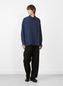 The Anti Shirt from YMC arrives in Navy at Couverture & The Garbstore
model front 
