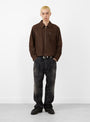 The Cow Nubuck Jacket in Brown from Herillat Couverture & The Garbstore
model front 