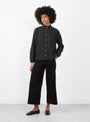 The Hannah Shirt from Skall Studio comes in black and white dot at Couverture & The Garbstore
model front 