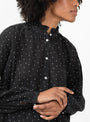 The Hannah Shirt from Skall Studio comes in black and white dot at Couverture & The Garbstore
model detail 