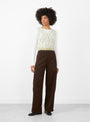 The Ata Knit Top from Gudrun &amp; Gudrun arrives in Green Tones at couverture & The Garbstore 
model front
