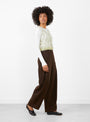The Ata Knit Top from Gudrun &amp; Gudrun arrives in Green Tones at couverture & The Garbstore 
model side