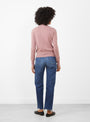 No 300 Little 2 Cardigan Moor from Extreme Cashmere at Couverture & The Garbstore model back