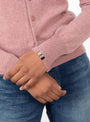 No 300 Little 2 Cardigan Moor from Extreme Cashmere at Couverture & The Garbstore model detail
