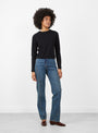 The No 451 Lisa Long Sleeve T-Shirt from Extreme Cashmere arrives in Raven at Couverture & The Garbstore
model front