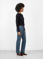 The No 451 Lisa Long Sleeve T-Shirt from Extreme Cashmere arrives in Raven at Couverture & The Garbstore
model side 
